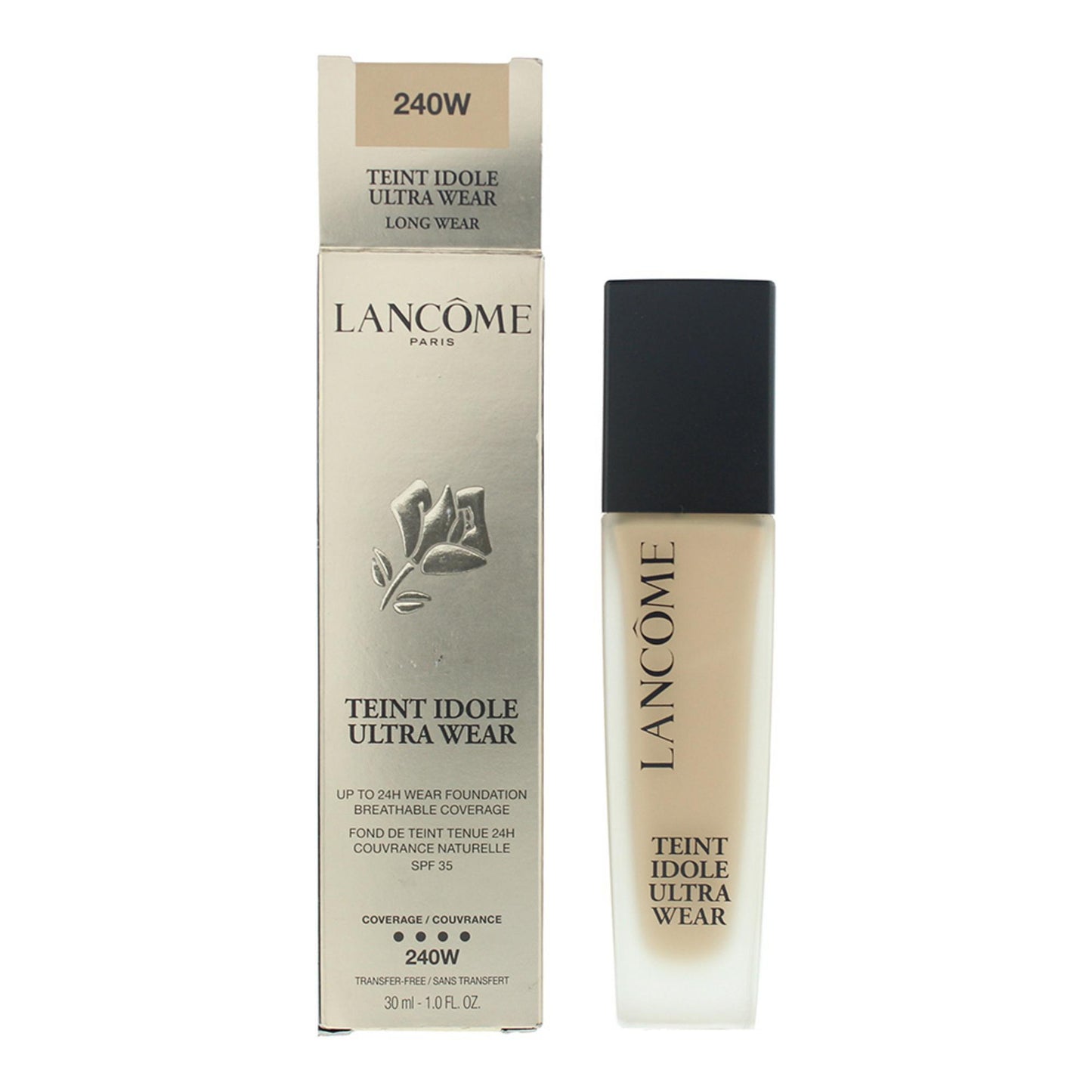 Lancome, Teint Idole Ultra Wear, Fondotinta liquido, 240W, SPF 35, 30 ml