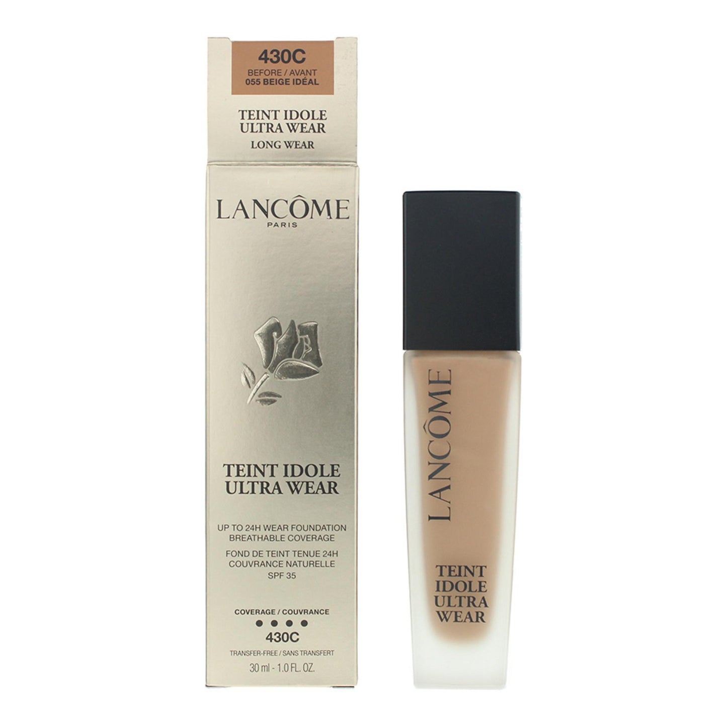 Lancome, Teint Idole Ultra Wear, Fondotinta liquido, 430C, SPF 35, 30 ml