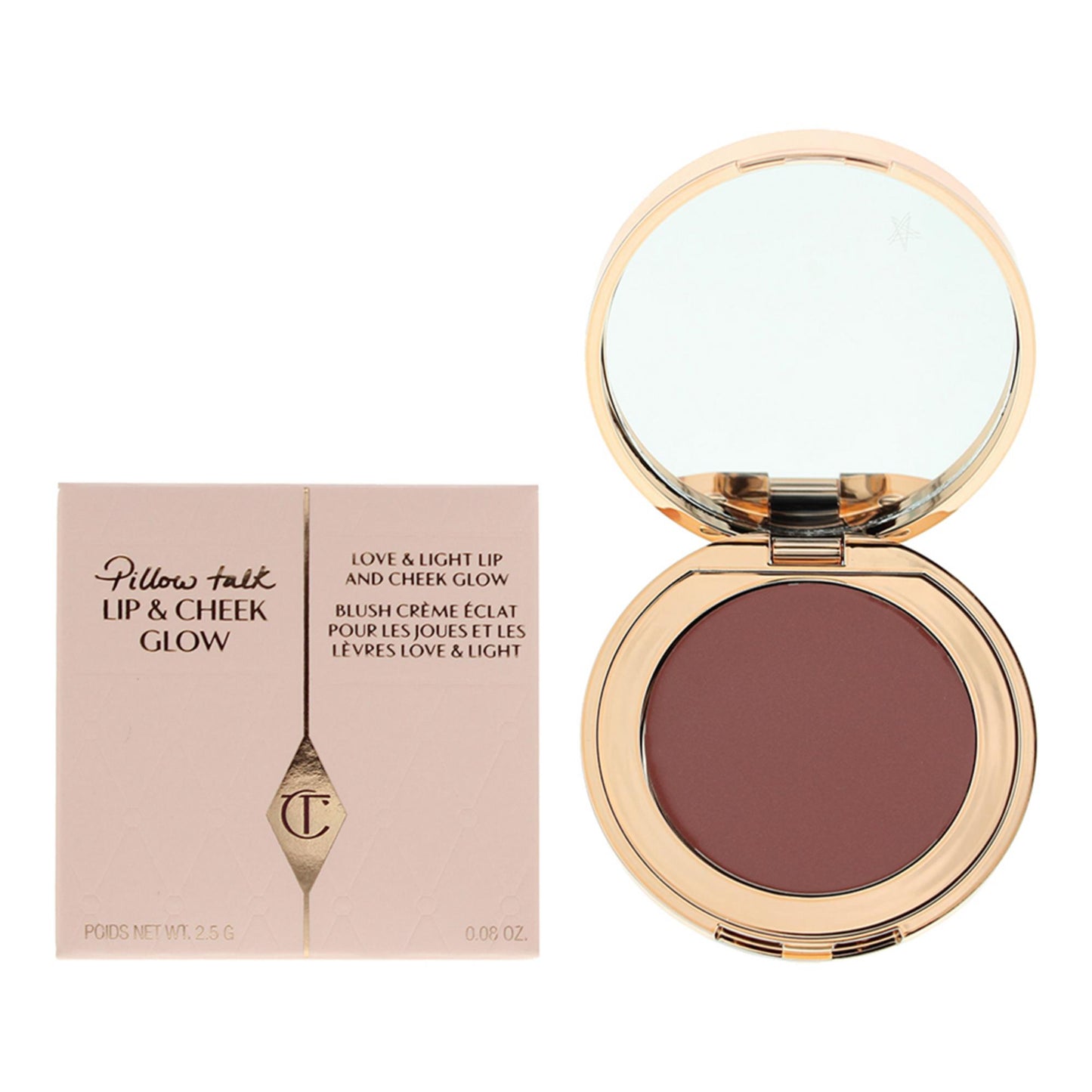 Charlotte Tilbury, Lip & Cheek Glow, Blush in crema, Colore dei sogni, 2.5 g