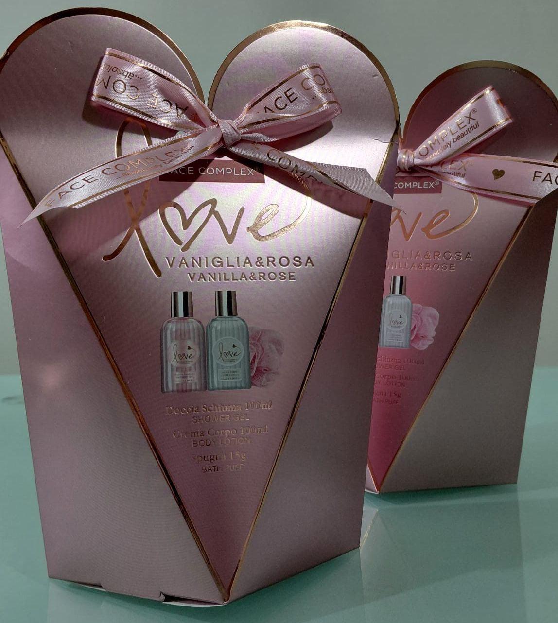 Set Regalo LOVE Vaniglia & Rosa - Scatola a Cuore