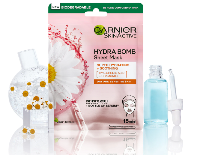 Garnier SkinActive - Hydra Bomb: Maschera in Tessuto (Camomilla)