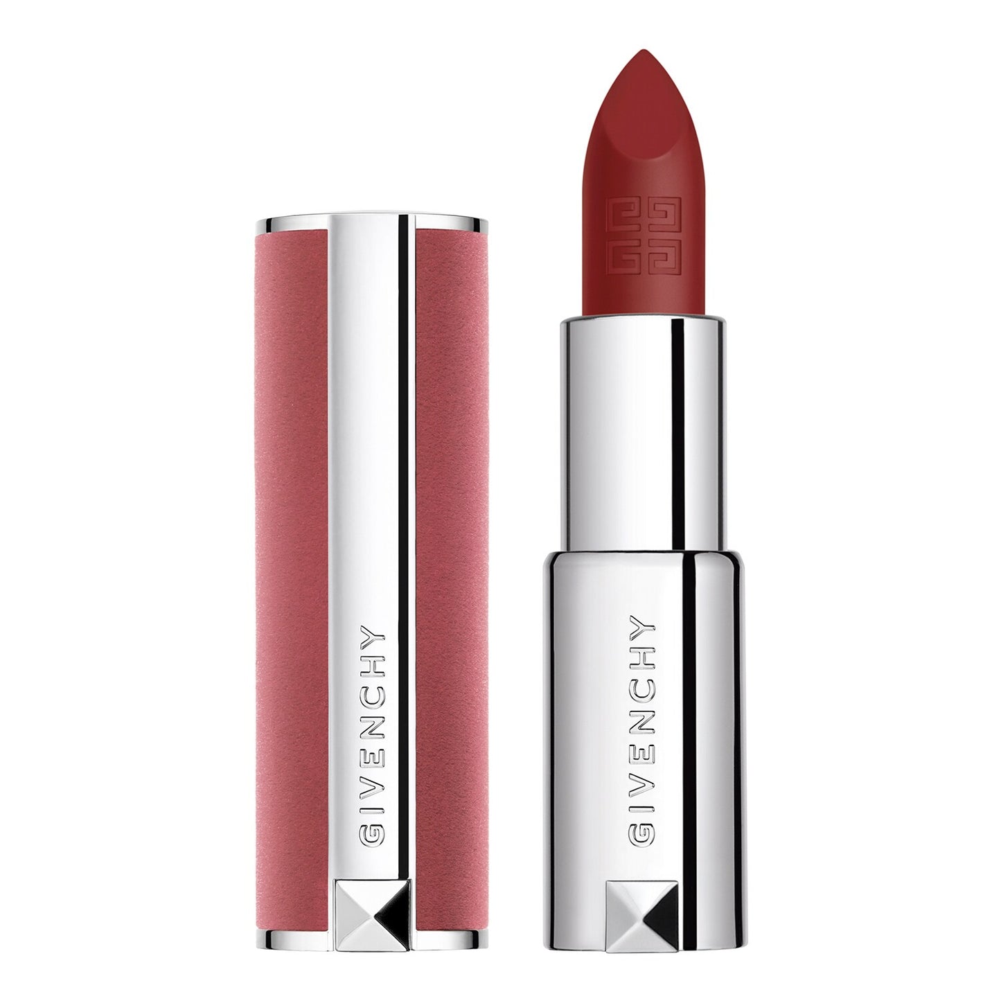 Givenchy, Le Rouge Sheer Velvet, Opaco, Rossetto cremoso, 17, Acero Rosso, Ricaricabile, 3.4 g