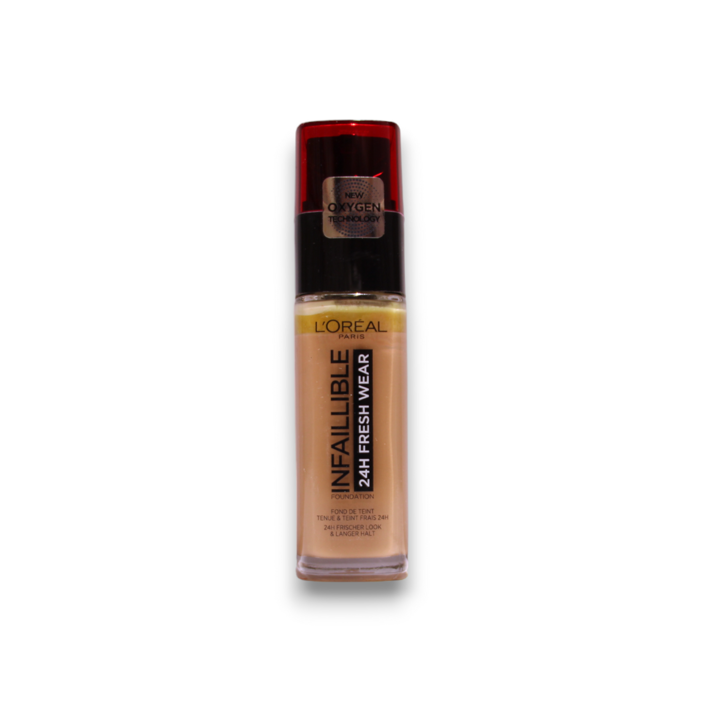 L'Oreal Paris, Infaillible 24h Fresh Wear, Indossabile tutto il giorno, Fondotinta liquido, 300, Ambra, SPF 25, 30 ml
