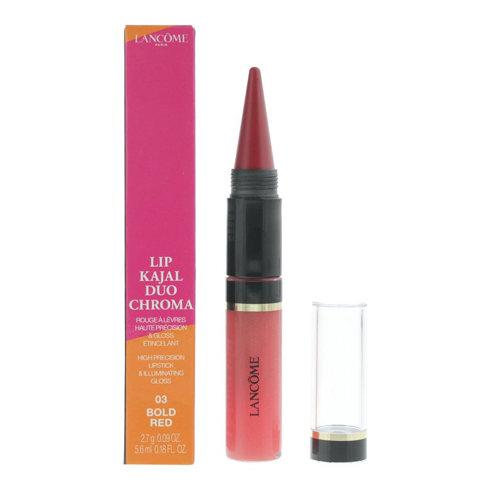 Lancome, Lip Kajal Duo Chroma, Rossetto cremoso & lucidalabbra, 03, Rosso audace, 2.7 g