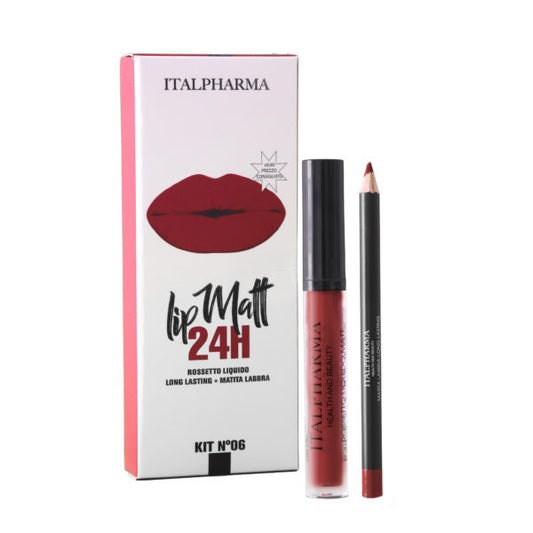 Italpharma – Kit Lip Matt 24H (Rossetto Liquido + Matita Labbra)