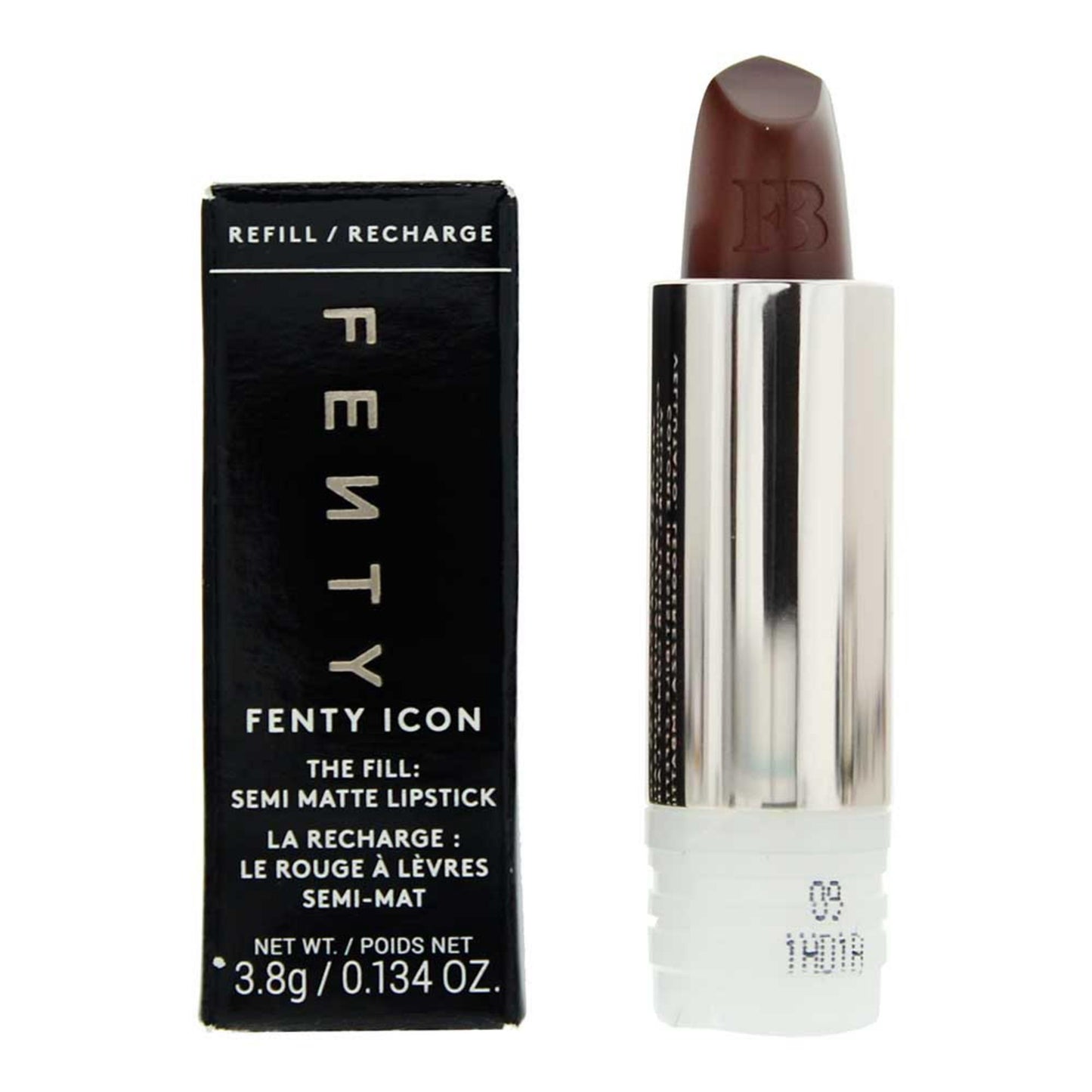 Fenty Beauty, Icon, Semi opaco, Rossetto cremoso, 09, Lei è amministratore delegato, Ricarica, 3.8 g