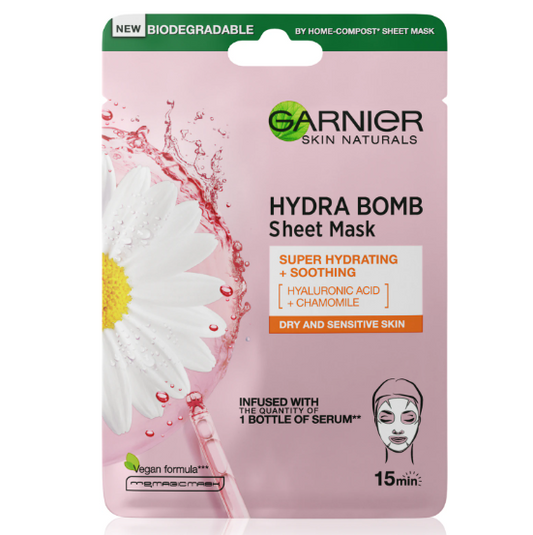 Garnier SkinActive - Hydra Bomb: Maschera in Tessuto (Camomilla)
