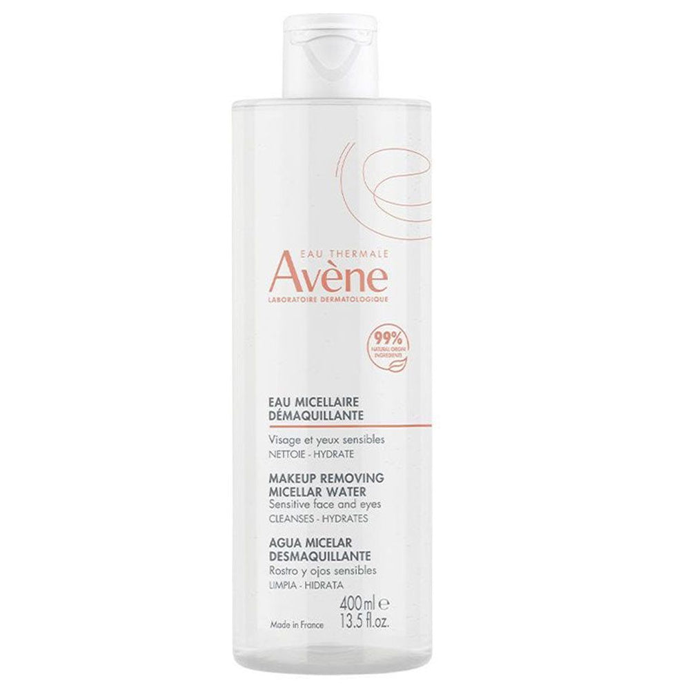 Avene, Eau Thermale, Pulisce e rimuove il trucco, Acqua micellare, Sensibile, 400 ml