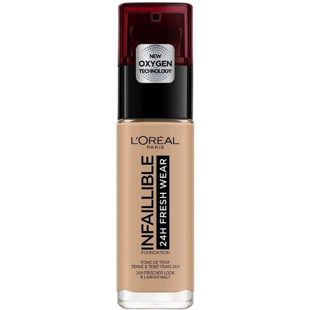 L'Oreal Paris, L'Oreal Paris Infaillible 24H, Fondotinta liquido, 220 Sabbia, SPF 25, 30 ml