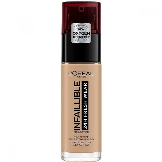 L'Oreal Paris, L'Oreal Paris Infaillible 24H, Fondotinta liquido, 220 Sabbia, SPF 25, 30 ml