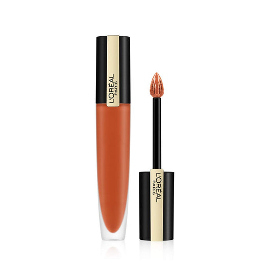L'Oreal Paris, Rouge Signature Metallics, Rossetto liquido, 112, Raggiungere, 7 ml