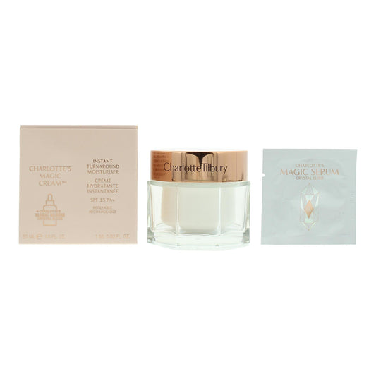 Set Charlotte Tilbury: Magic Cream 50 ml + Siero Magic Crystal Elixir (Campione)