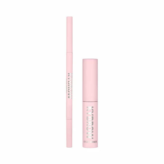Set Kylie Cosmetics: Kybrow, Defined, Eyebrow Cream Pencil & Brush 2-In-1, 004, Medium Brown, 0.09 g + By Kylie, Define, Eyebrow Gel, Translucent, 5 ml